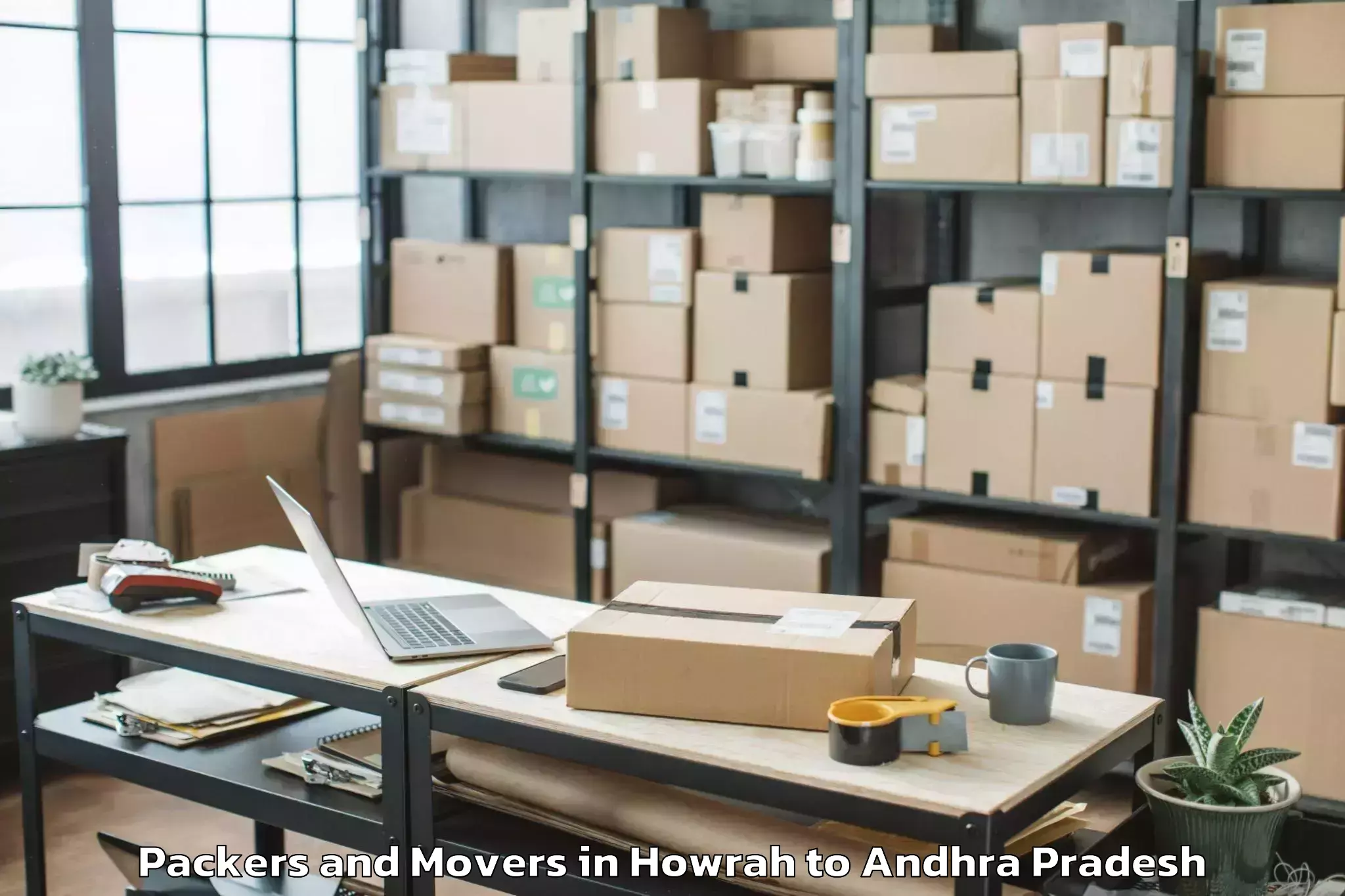 Book Howrah to Ponnaluru Packers And Movers